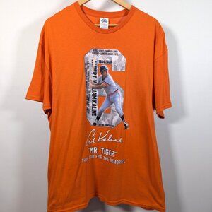 Al Kaline Detroit Tigers Mr Tiger T-Shirt Orange Sz Men's XL